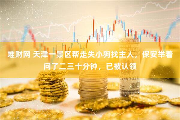 堆财网 天津一景区帮走失小狗找主人，保安举着问了二三十分钟，已被认领
