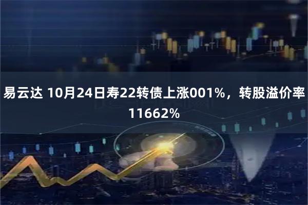 易云达 10月24日寿22转债上涨001%，转股溢价率11662%